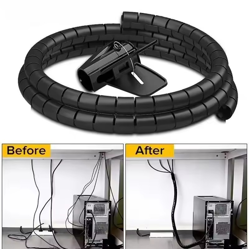 Cable Lock Flexible - 2M/1M Flexible Spiral Cable Wire Protector