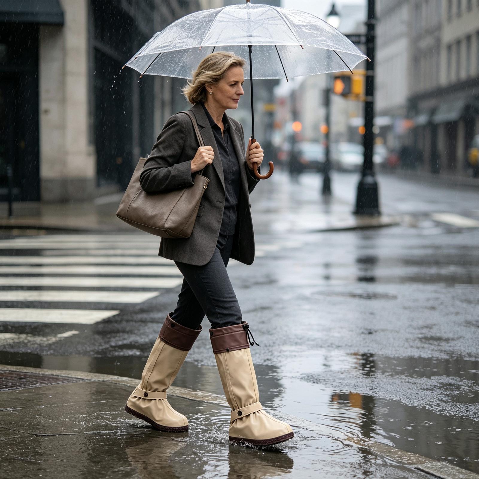 Rain Shoe Covers Reusable Fold - Cycling Commute In Rain 评论和价格